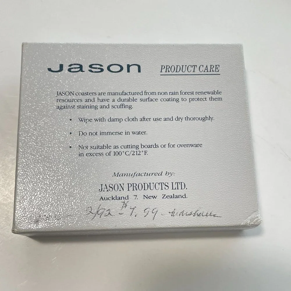 Vintage Jason Drink Coasters Flower Box Cork Backed Rectangle Set 6‎ New Zealand